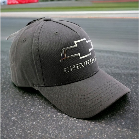 Chevy GM OFFICIAL Gray BowTie LS4 Snapback Hat Cap NEW Fast Ship - Picture 7 of 11